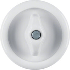 Centrální díl s kličkou pro otočný vypínač, Serie 1930 by Rosenthal, bílá, lesk