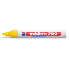 Permanentní pero, lakový popisovač s kulatým hrotem 2-4mm EDDING 750 žlutá