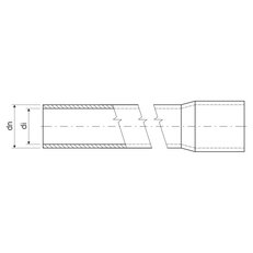 Tuhá hrdlovaná trubka PVC pr. 32 mm, 22411, 320N/5cm, světle šedá, délka 3 m.