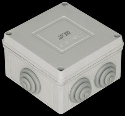 Krabicová rozvodka + svorka IP65, PA, 111x111x66mm, 6x průchodka 6457-24 S