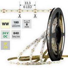 LED pásek SMD2216 WW, 180LED, 12W, 5m