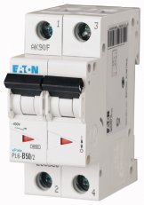 Jistič PL6-C50/2 char C, 2-pólový, 6kA, 50A EATON 286572