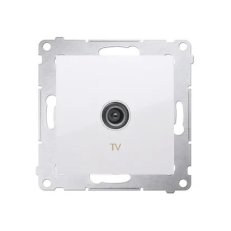 Zásuvka anténní TV jednoduchá koncová, pouze pro individuální instalace, bílá