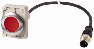 Eaton C30C-FDRL-R-K01-24-P5 Prosvětlené tlačítko, aretace, 24V AC/DC,červená,1V