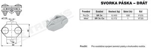 Svorka páska-drát SR 3c (FeZn) TREMIS V125