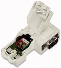 Konektor průmyslové sběrnice PROFIBUS, se zástrčkou D-Sub, 9pól., světle šedá