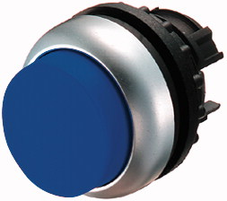 Eaton M22-DRLH-B Prosvětlená ovládací hlavice, zvýšené, aretace, titan, modrá