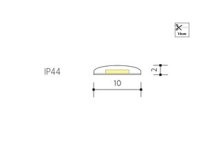 LED PÁSEK WW 24V 14,4W 10mm IP44, 6030 teplá bílá PANLUX PN13100005