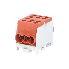Svorkovnice rozbočovací HLAK 35-1/4 M2 B 125A 1pól. AL/CU IP20 hnědá na DIN