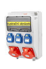 Zásuvková skříň ZSF30200000.0/3958 IP44 jištěná bez chrániče FAMATEL v516-6kA