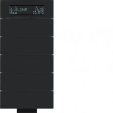 Tlačítkový senzor IR, 5-násobný s termostatem IQ sklo, černá BERKER 75665692