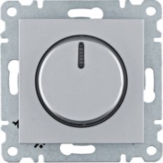 Stmívač otočný 60-600 W, stříbrná mat HAGER WL4012