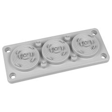 Průchodová deska RMC 3 (IP65) RAL 9005 černá, V0 (bez kolíků) MOREK MBA9N07B11