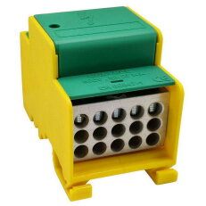 Distribuční blok DTB 120/15x16+4x35 žluto-zelený ELEKTRO BEČOV UB120BK24