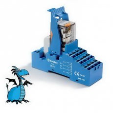 Vazební člen, 4P/7A, 24V AC, LED_V, Push-in FINDER 58.P4.8.024.0060