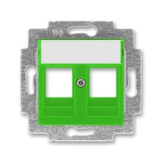 Kryt dvojzásuvky komunikační přímé 5014H-A01018 67 zelená Levit ABB