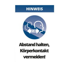 Nástěnná tabulka DODRŽUJ ODSTUP! CIMCO 182830