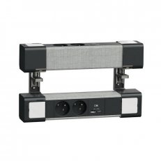Unica System+ Stolní modul L 4x zásuvka/USB A+C Antracit/Šedá SCHNEIDER INS44403