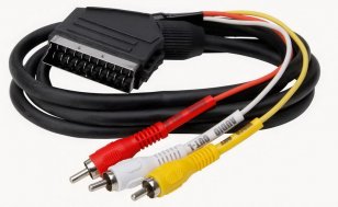 Scart kabel 1 SCART / 3 TULP, 1,5 m