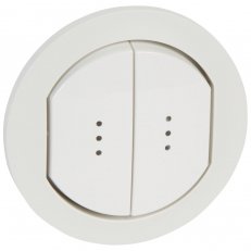 CÉLIANE IP44 KRYT SPÍNAČ DVOJITÝ PODSVĚTLENÝ LEGRAND 067804