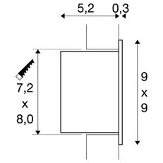 FRAME LED 230V CURVE LED vnitřní nástěnné vestavné svítidlo 2700K SLV 1000575