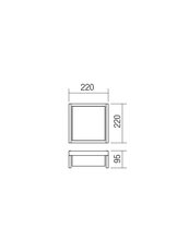 Nástěnné svítidlo SCRIGNO AP LED SMD 17W IP65 DG 3000K REDO 90241