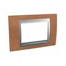 Unica Top Krycí rámeček trojmodulový, Cherry/Aluminium SCHNEIDER MGU66.103.0M2