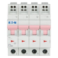 PLI-C2/4 Jistič PLI (bezšroubové svorky nahoře) char C 4-pólový 10kA 2A 101357