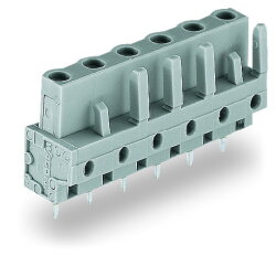 Pružinová svorkovnice THT rovná 7,5 mm šedá 12pól. WAGO 232-742/045-000
