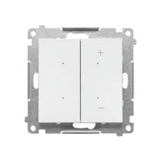 Stmívač pro stmívatelné LED, tlačítkový (přístroj s krytem) bílá matná