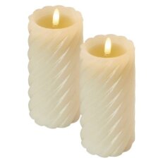 LED dekorace vosková svíčka, 17cm, 2xAAA, vnitřní, teplá, časovač EMOS DCCV17