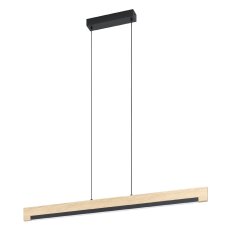 Závěsné svítidlo CAMACHO LED černá/dřevo 25,5W IP20 EGLO 901737