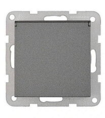 SCHUKO s bezpečnostní clonkou a klapkou, antracit SCHRACK EV111305--