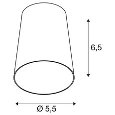 PURI 2.0 Cone, stínidlo, V: 6,5 cm, hliník SLV 1008377