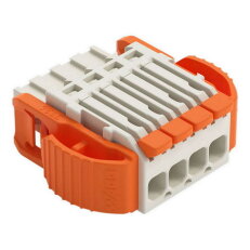 1vodičová pružinová svorkovnice, Páčka, Push-in CAGE CLAMP, Světle šedá