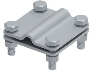 Křížová svorka L 65 na drát a pásku 8/10mm, páska 40mm StZn GROMTOR 101612