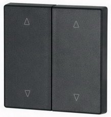 CWIZ-02/24 Kryt RF tlačítka 2x1/2 55x55mm Nahoru-dolů,Antracitová matná 147620