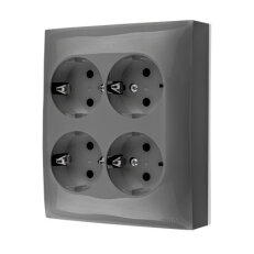 Zásuvka silová 4 násobná typ F (přístroj