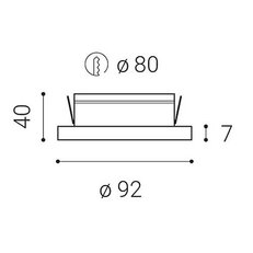Svítidlo STATIC DIM TRIAC 7W 3000K zápustné bílé LED2 2050131DT