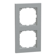 Rámeček Merten M-Pure, dvojnásobný, aluminium, matný plast MEG4020-3660