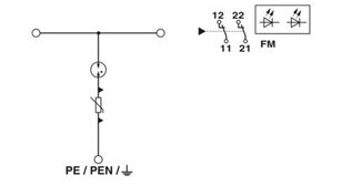 Svodič proudu blesku/svodič přepětí typ 1/2 PWT 35-800AC-FM 2800419