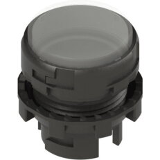 Světelná čočka d22mm, Čočka: bez symbolu, Bez čočky, Plochý, plast, černá, IP67