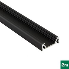 AL profil FKU11 BC/UX pro LED, bez plexi, 2m, černý elox FK TECHNICS 4737971