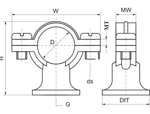 Objímka 827 mosaz 12mm WALRAVEN 0828012