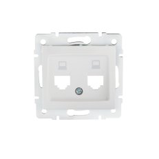 Adaptér datové zásuvky DOMO 2xRJ45 bílý 25930 Kanlux