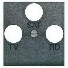 BTICINO LIVINGLIGHT KRYTKA ZÁSUVKY TV-RD-SAT ANTRACIT L4207