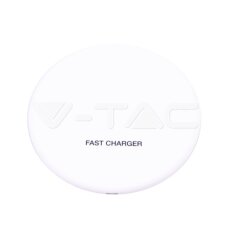 Wireless Charger 5A Fast Charging Round White , VT-1210 V-TAC SKU7709