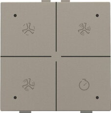 NHC 4-násobný ovl.ventilace +LED 4-rychlosti -BRONZE NIKO 123-52054