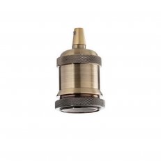 PORTALAMPADA E27 GHIERA OTTONE BRUNITO
