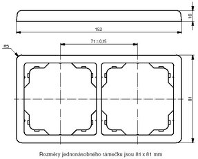 Jednorámeček ABB CLASSIC jasně bílá 3901C-B10 B1